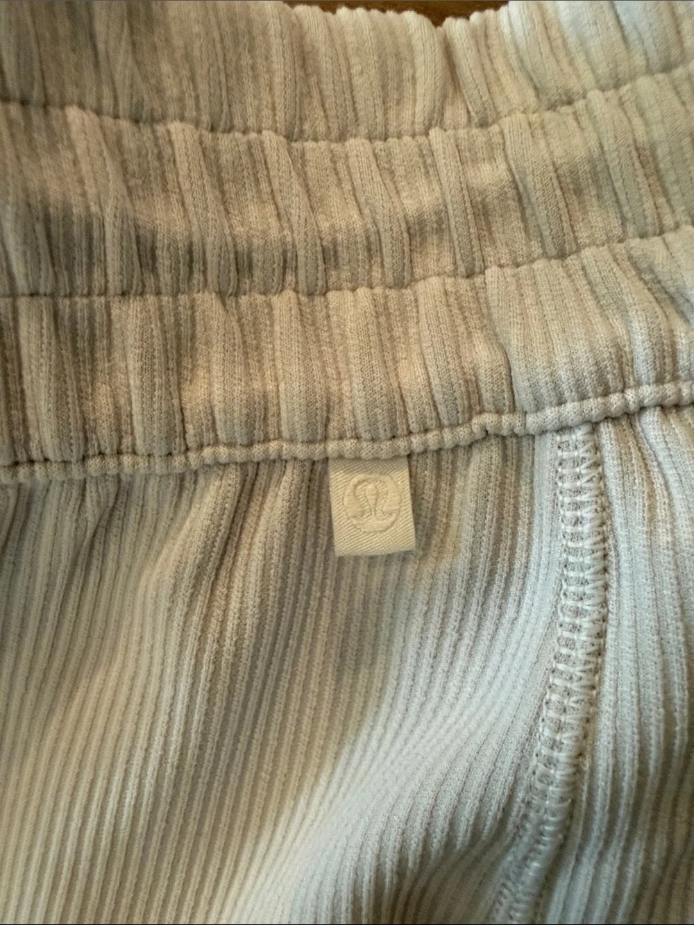 lululemon athletica Cream Ribbed Track Pants